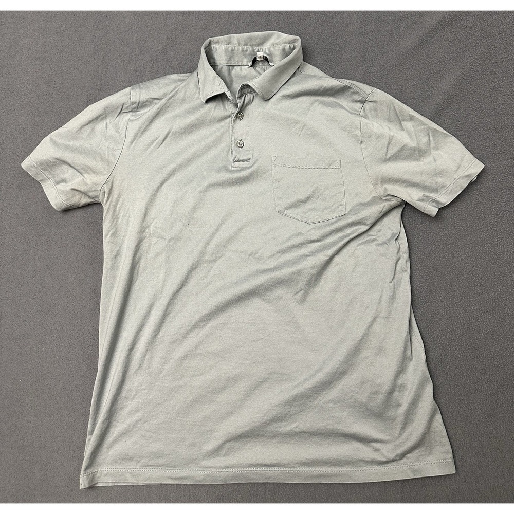 Reiss Polo Shirt Mens Medium Light Green Egyptian Cotton